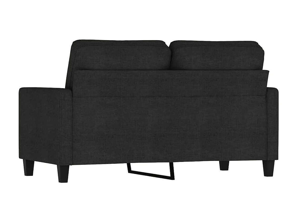 Canapé à 2 places Noir 120 cm Tissu