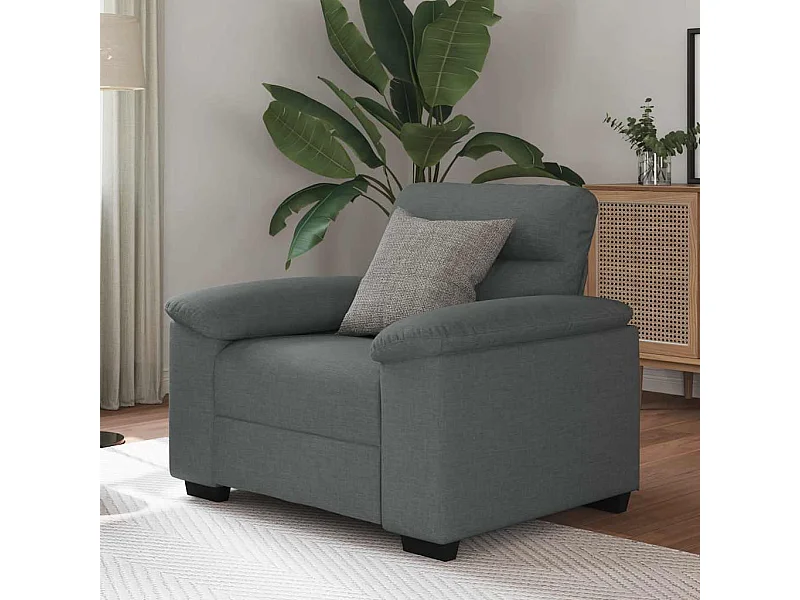 Fauteuil gris foncé 60 cm tissu