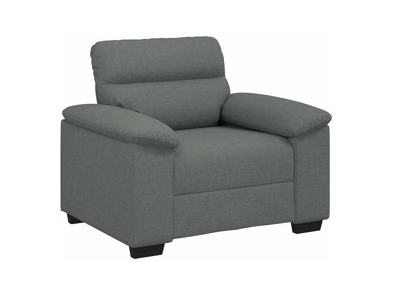 Donkergrijze stoffen fauteuil 60 cm