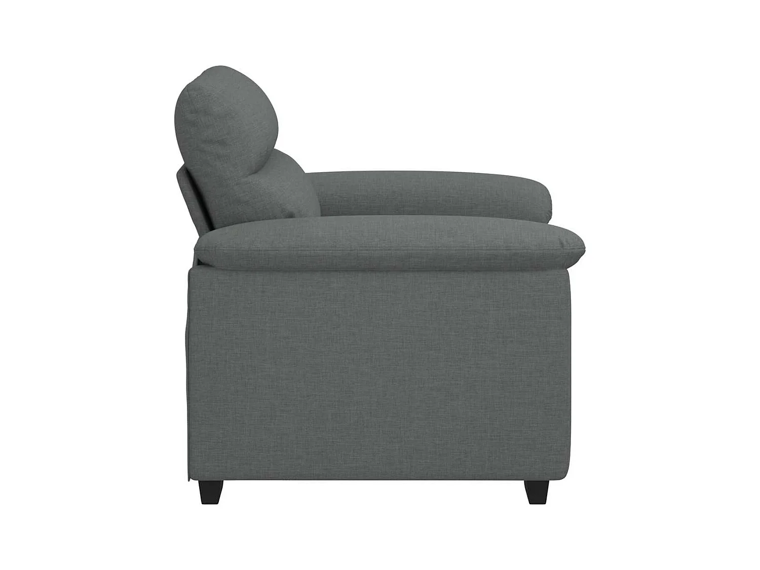 Donkergrijze stoffen fauteuil 60 cm