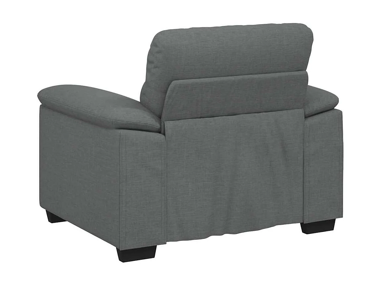 Donkergrijze stoffen fauteuil 60 cm