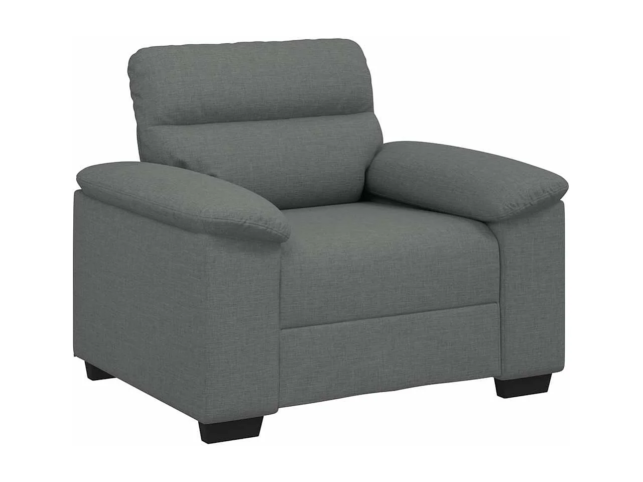Fauteuil gris foncé 60 cm tissu