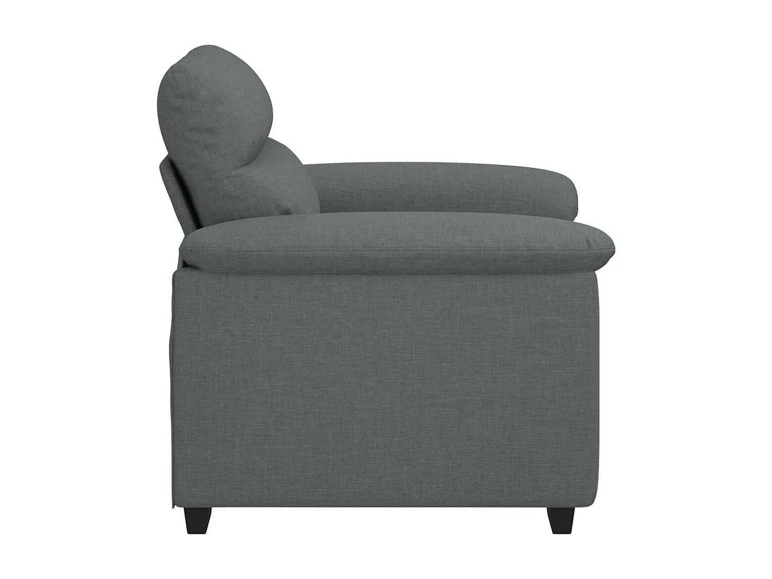 Fauteuil gris foncé 60 cm tissu
