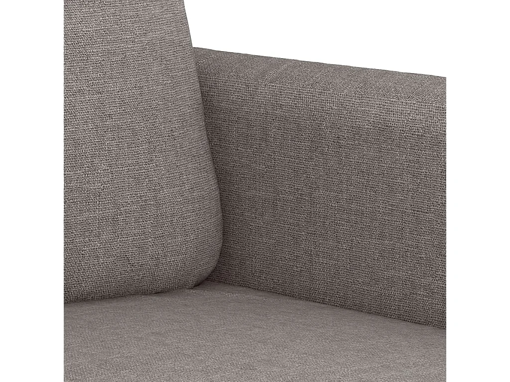 2-teiliges Sofaset mit Kissen, Taupe-Stoff