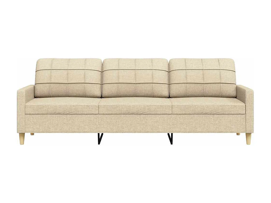 Sofá 3 plazas Crema 210 cm Tela