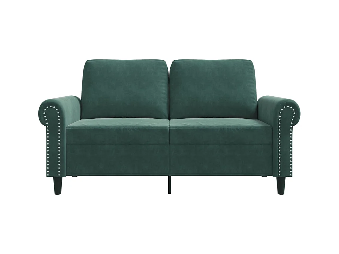 Donkergroene 2-zitsbank 120 cm fluweel