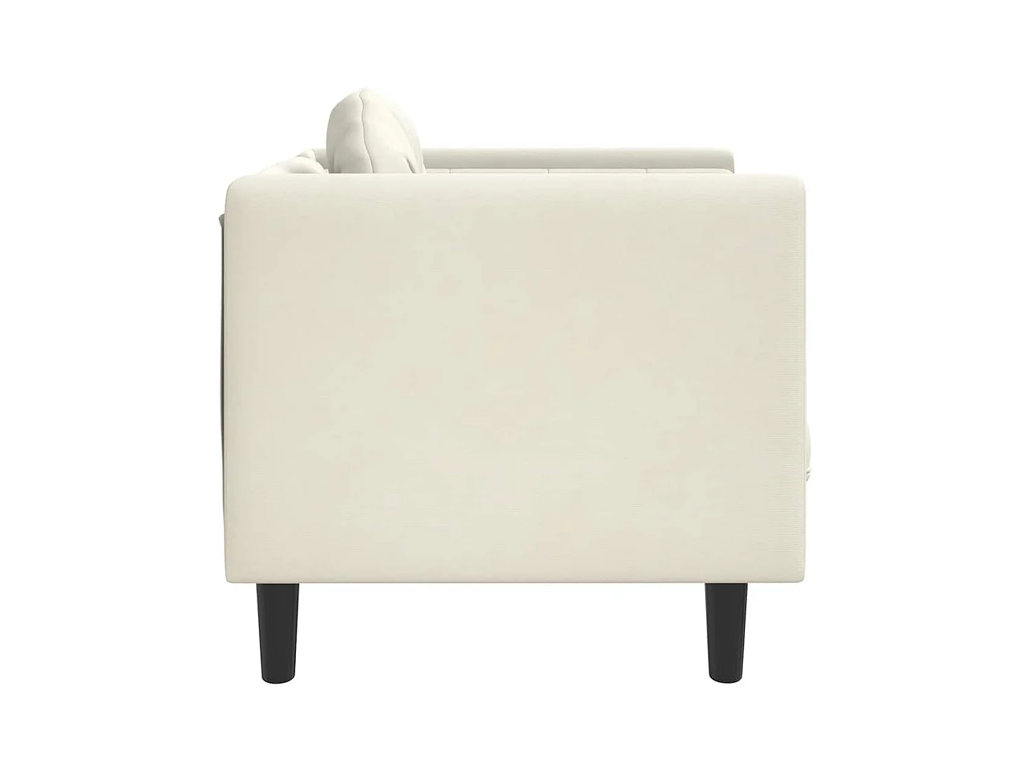 Fauteuil met crèmekleurig fluwelen kussen