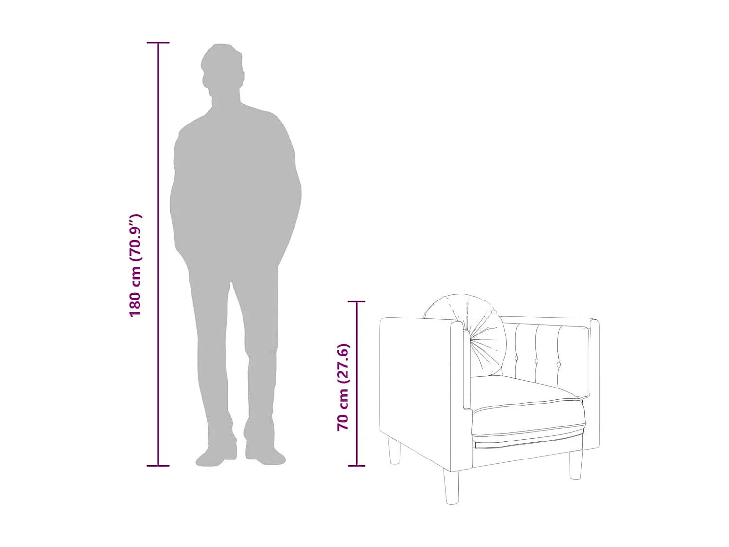 Fauteuil met crèmekleurig fluwelen kussen