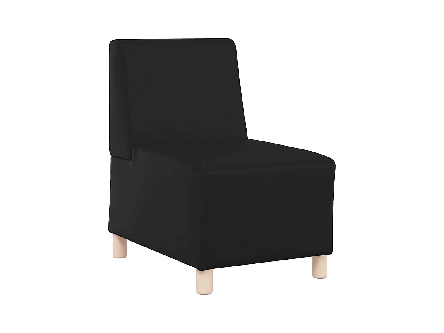 Divano componibile senza braccioli nero 55 x 74 x 82 cm