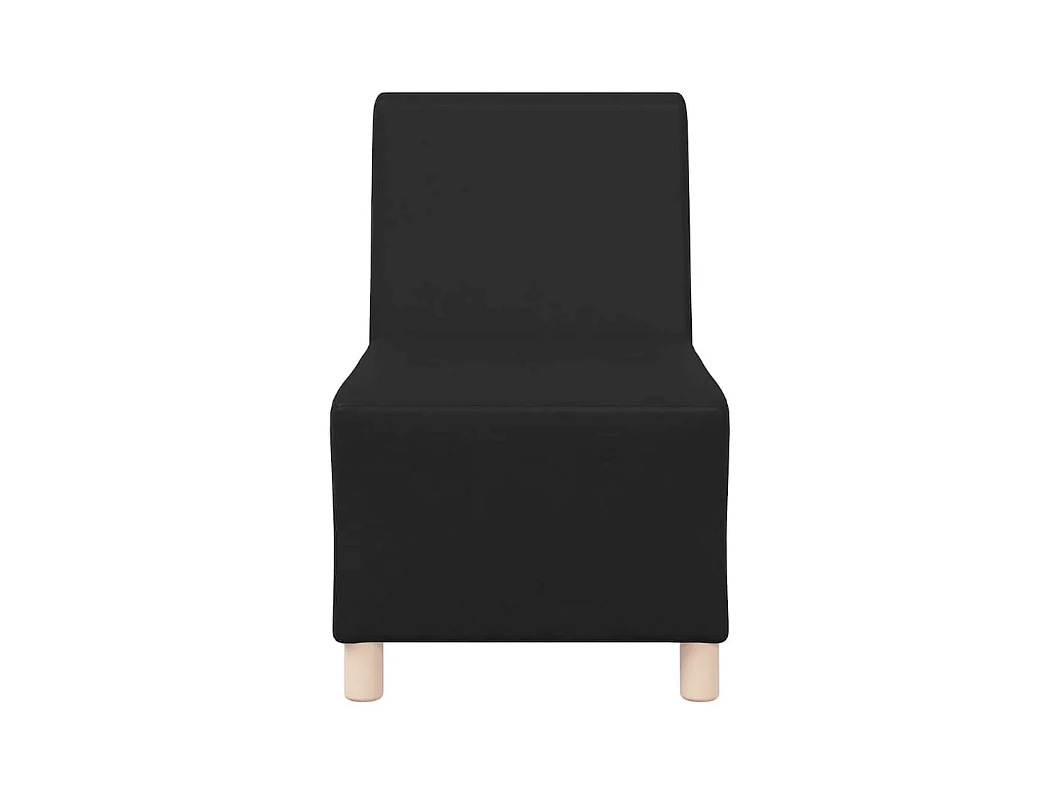 Divano componibile senza braccioli nero 55 x 74 x 82 cm