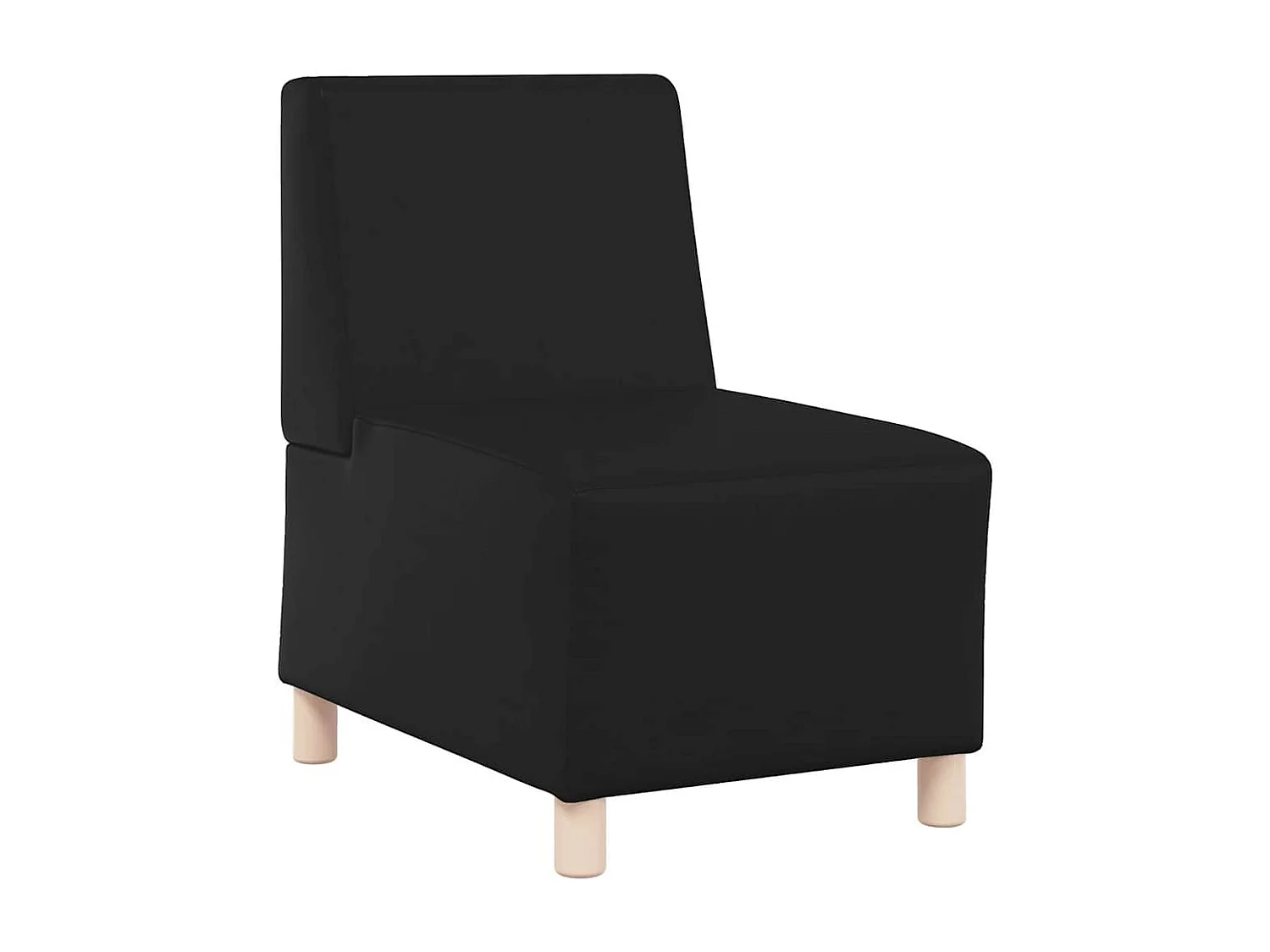 Modulaire bank zonder armleuningen zwart 55 x 74 x 82 cm