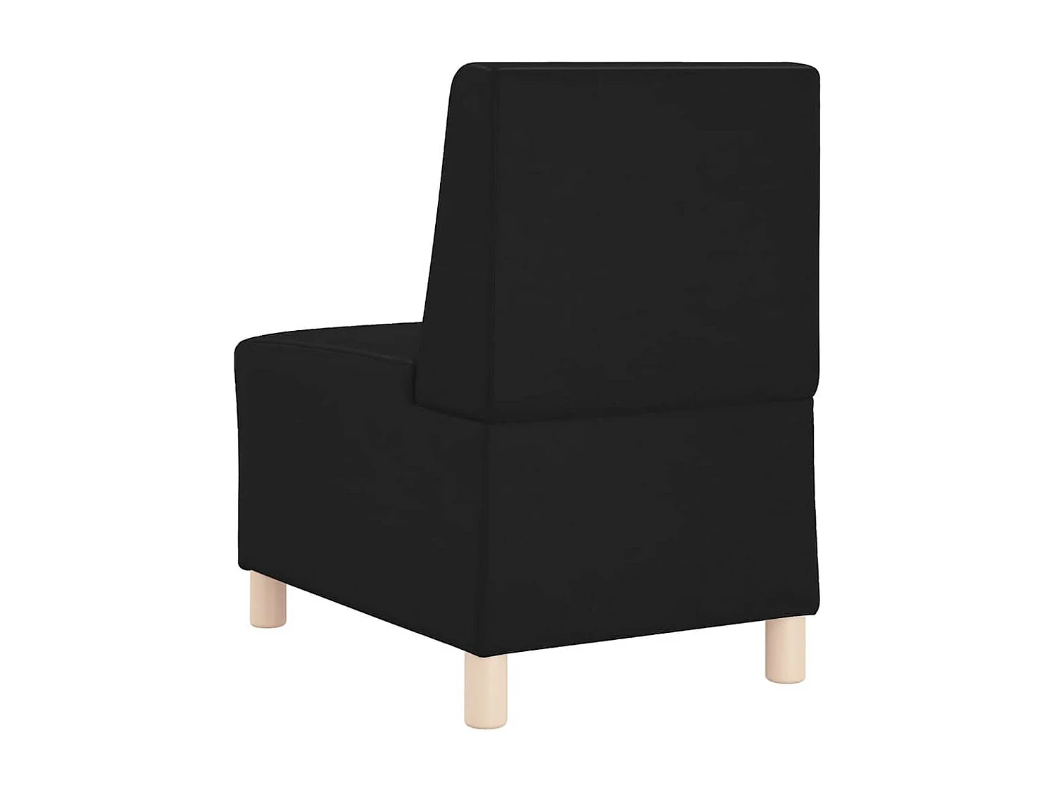 Modulaire bank zonder armleuningen zwart 55 x 74 x 82 cm