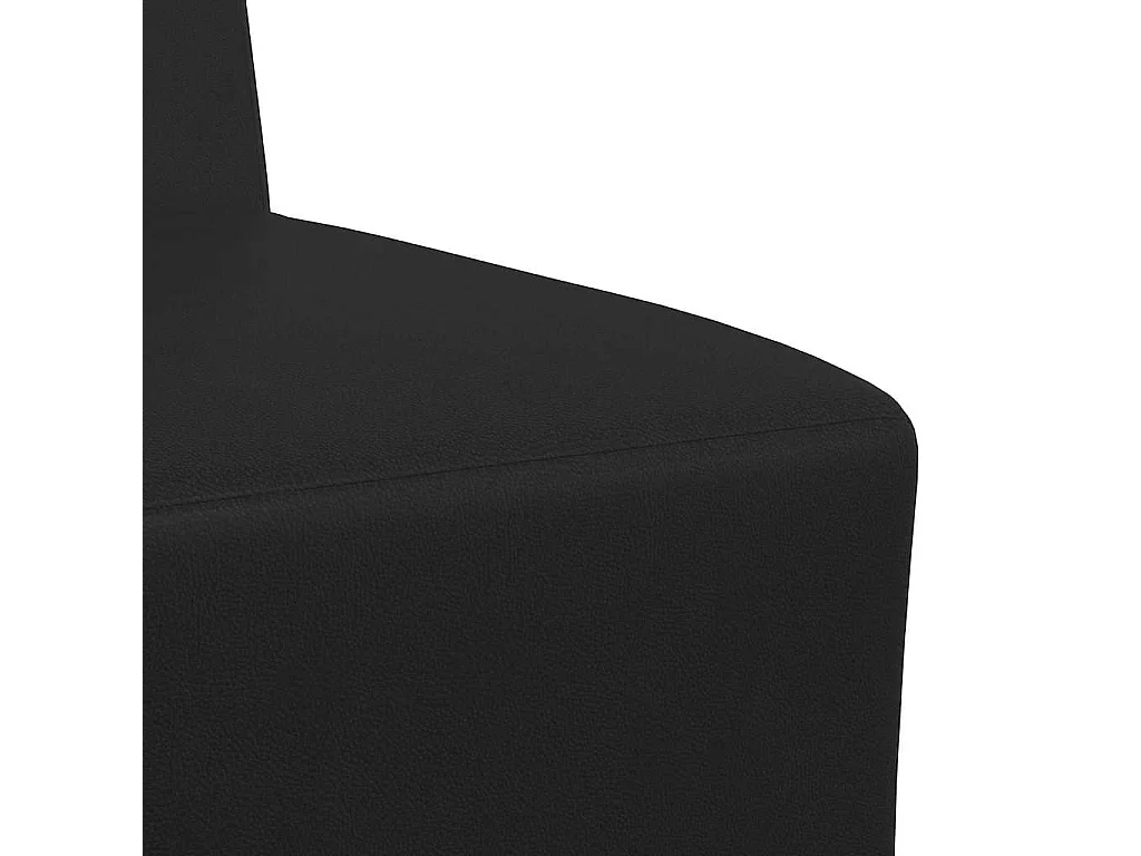 Modulaire bank zonder armleuningen zwart 55 x 74 x 82 cm