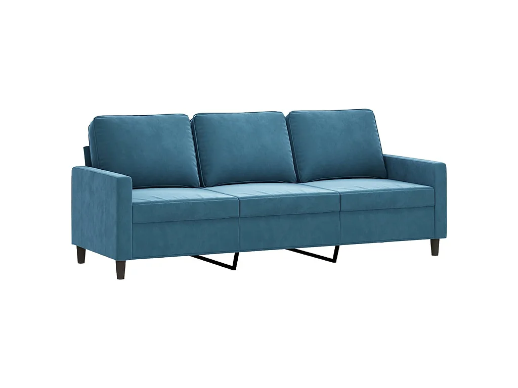 Conjunto de sofá de 2 piezas con cojines Terciopelo Azul