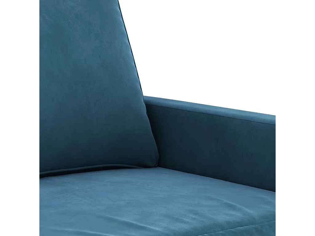 Conjunto de sofá de 2 piezas con cojines Terciopelo Azul