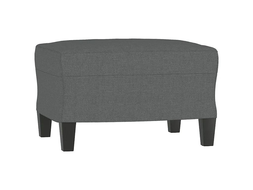 Fauteuil avec repose-pied Gris foncé 60 cm Tissu