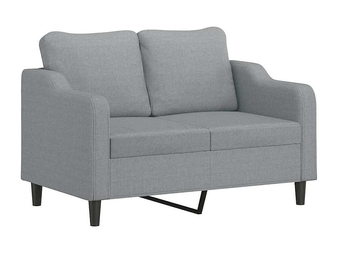 Ensemble de canapés 2 pcs coussins gris clair tissu