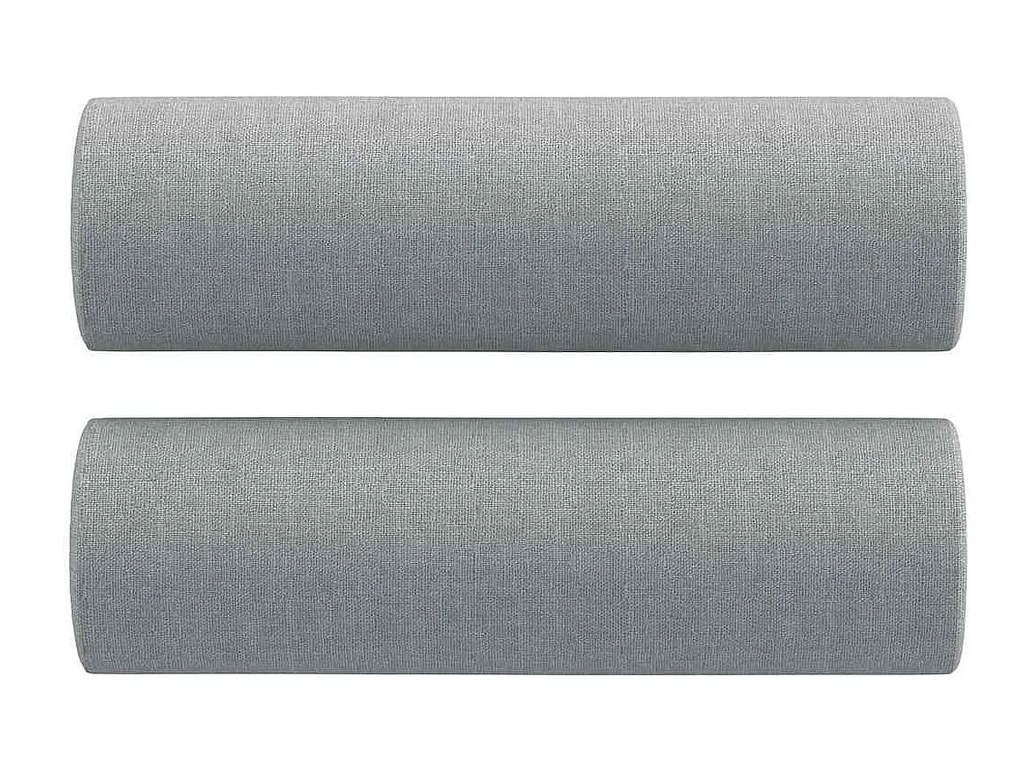 Ensemble de canapés 2 pcs coussins gris clair tissu