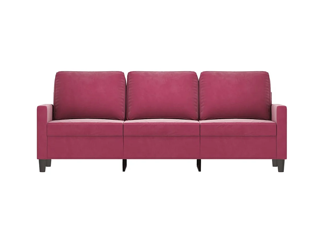 3-Sitzer-Sofa Burgunderrot 180 cm Samt