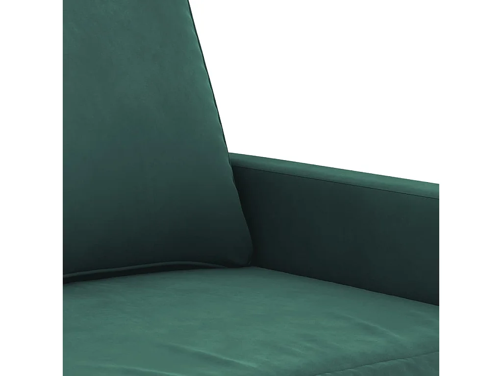 Conjunto de sofá de 2 piezas con cojines de terciopelo verde oscuro