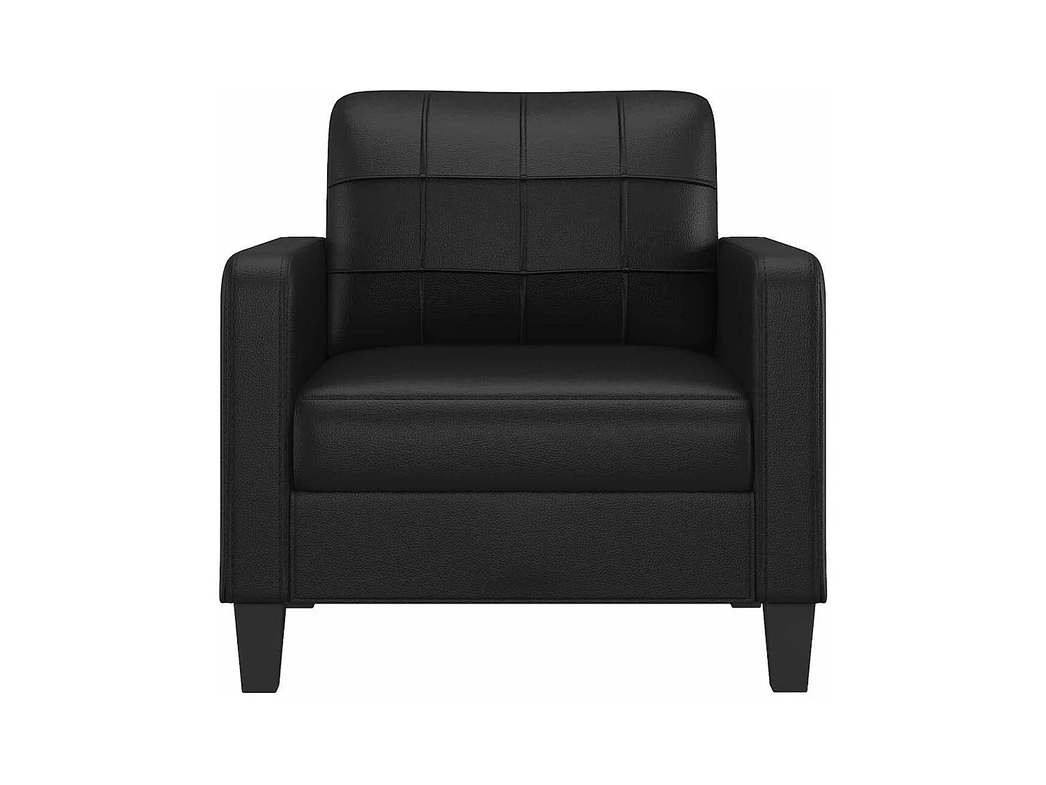 Poltrona nera 60 cm in similpelle