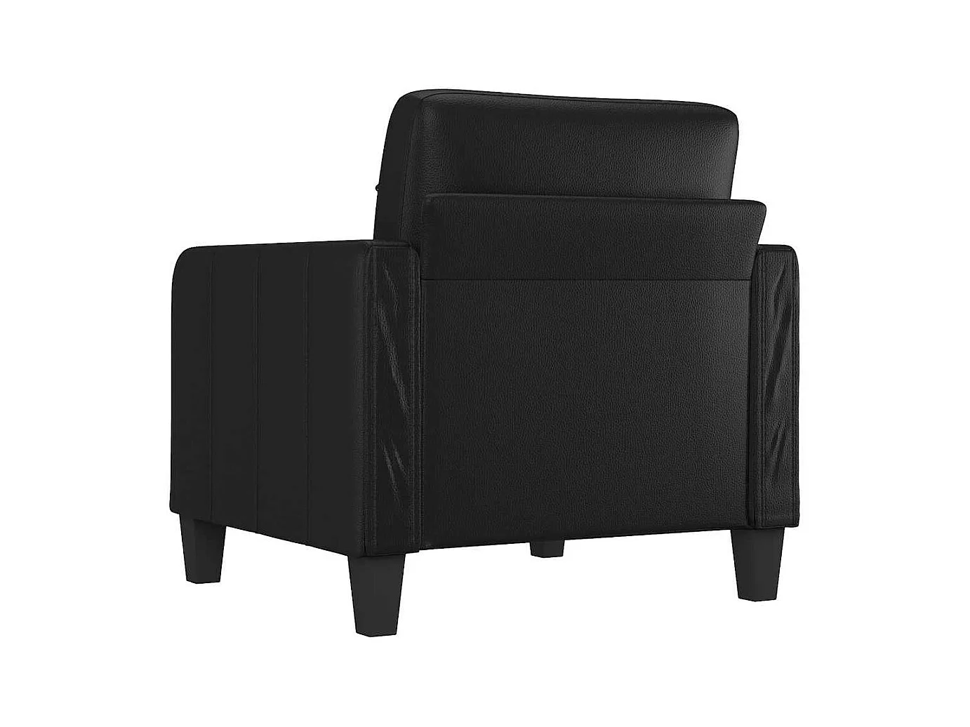 Poltrona nera 60 cm in similpelle