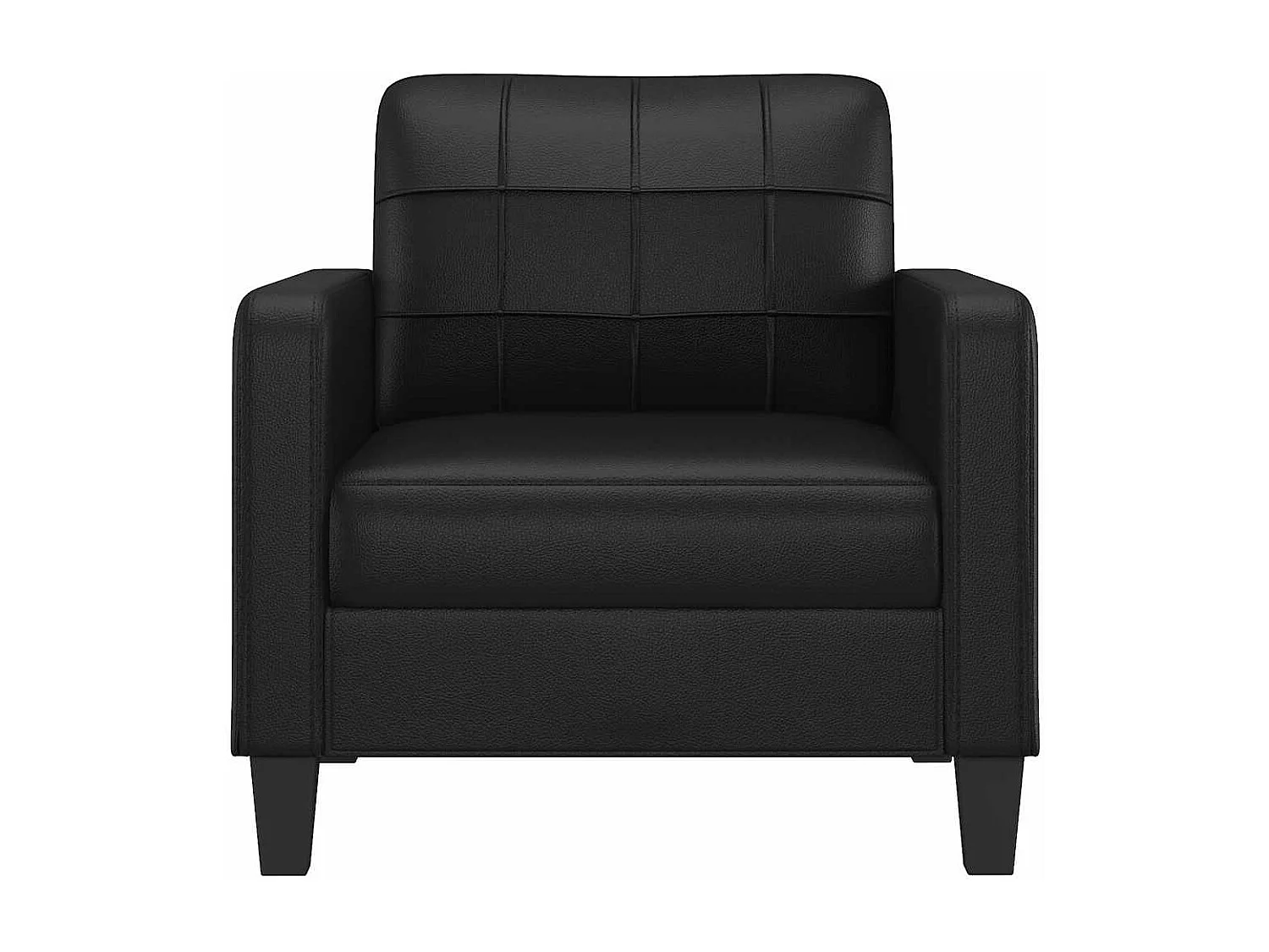 Poltrona nera 60 cm in similpelle