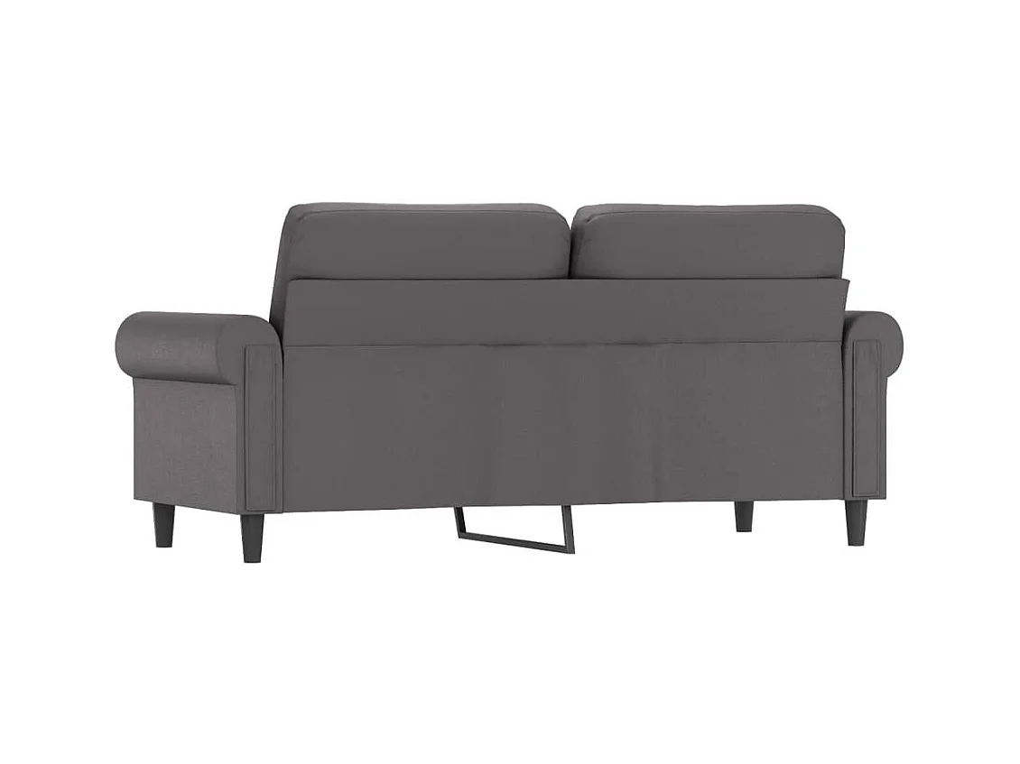 Canapé à 2 places Gris 140 cm Similicuir