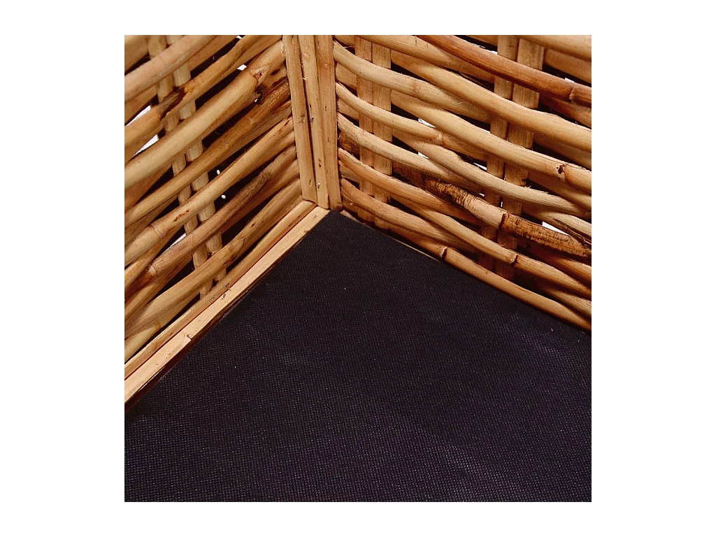 Divano 2 posti in rattan naturale