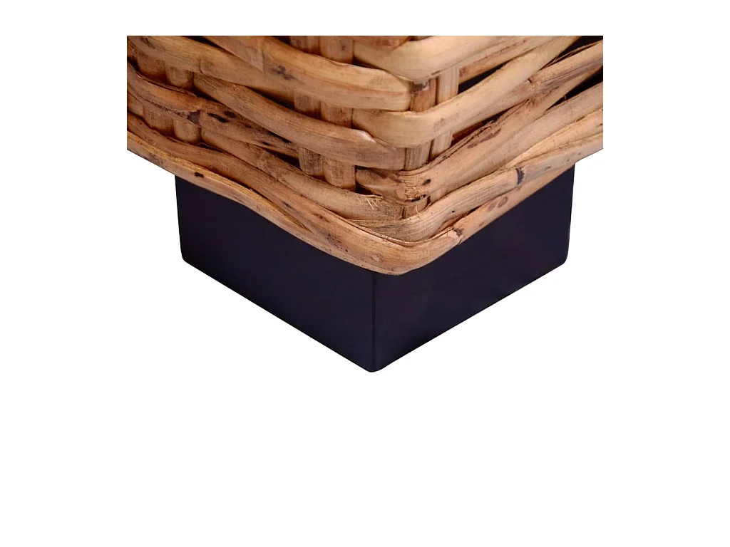 Divano 2 posti in rattan naturale