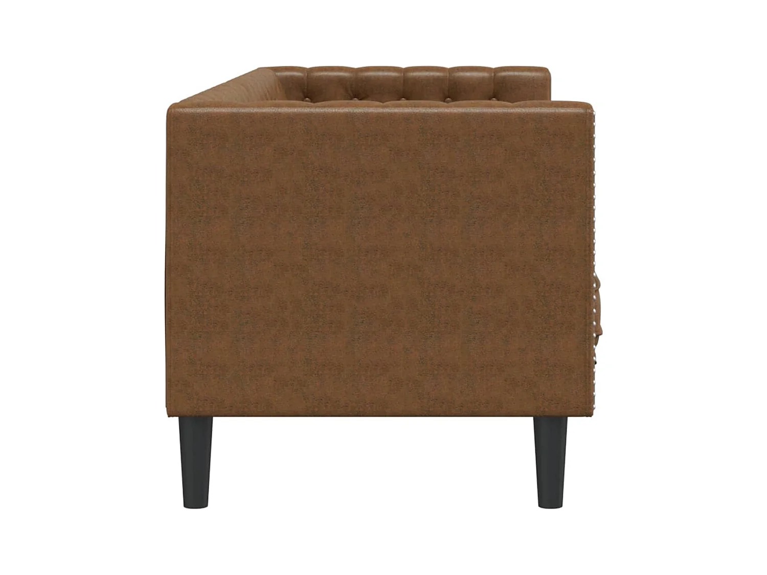 Divano Chesterfield con cuscini a 3 posti in similpelle scamosciata