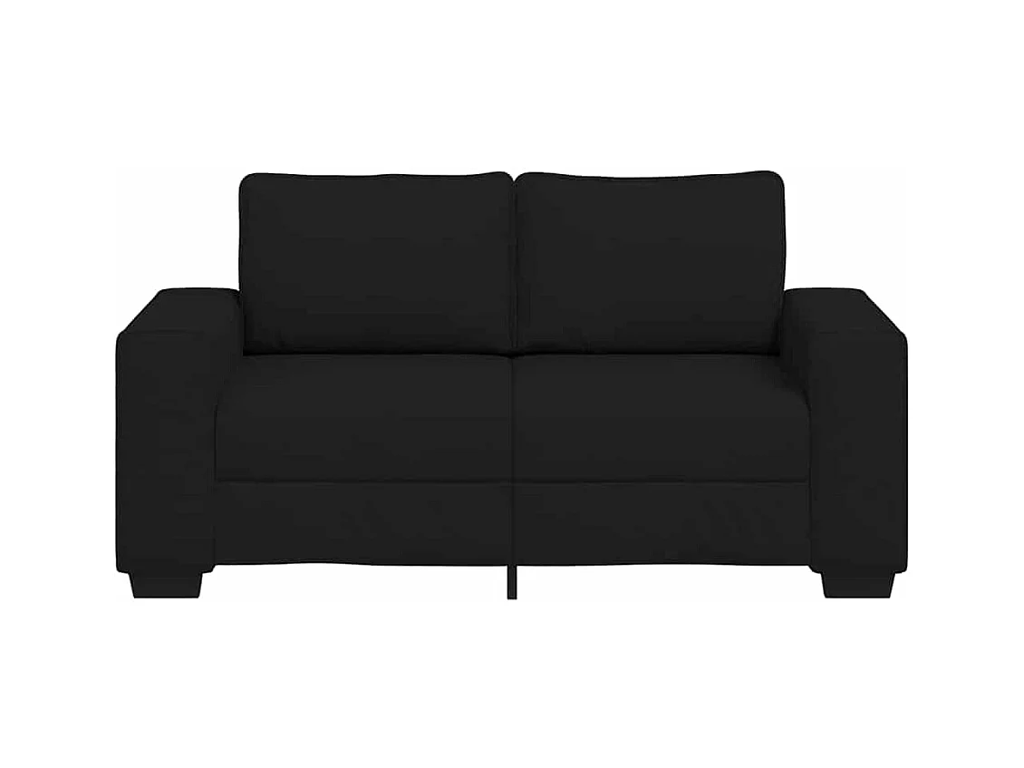 Divano 2 posti in tessuto nero 120 cm