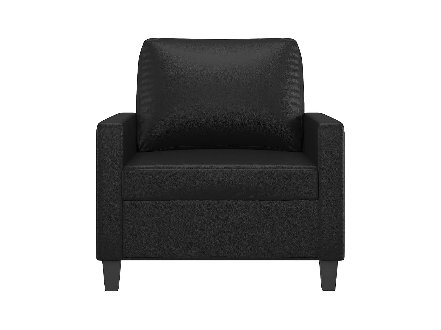 Sillón Negro 60 cm Piel Sintética