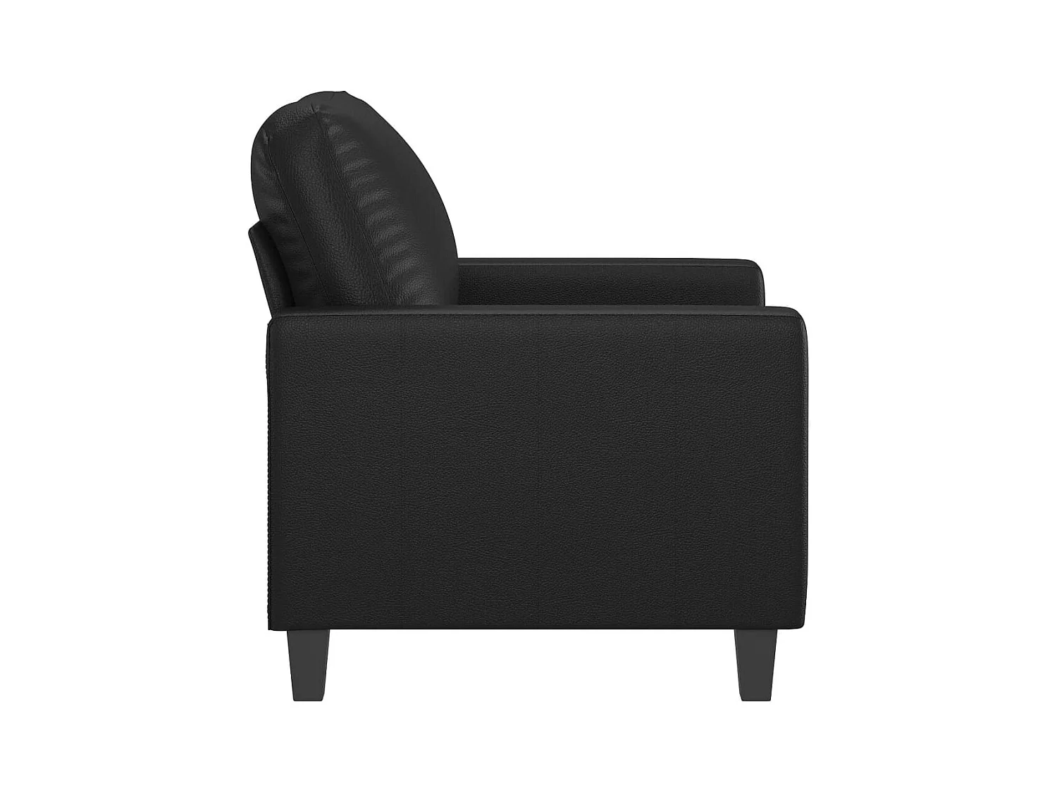 Sillón Negro 60 cm Piel Sintética
