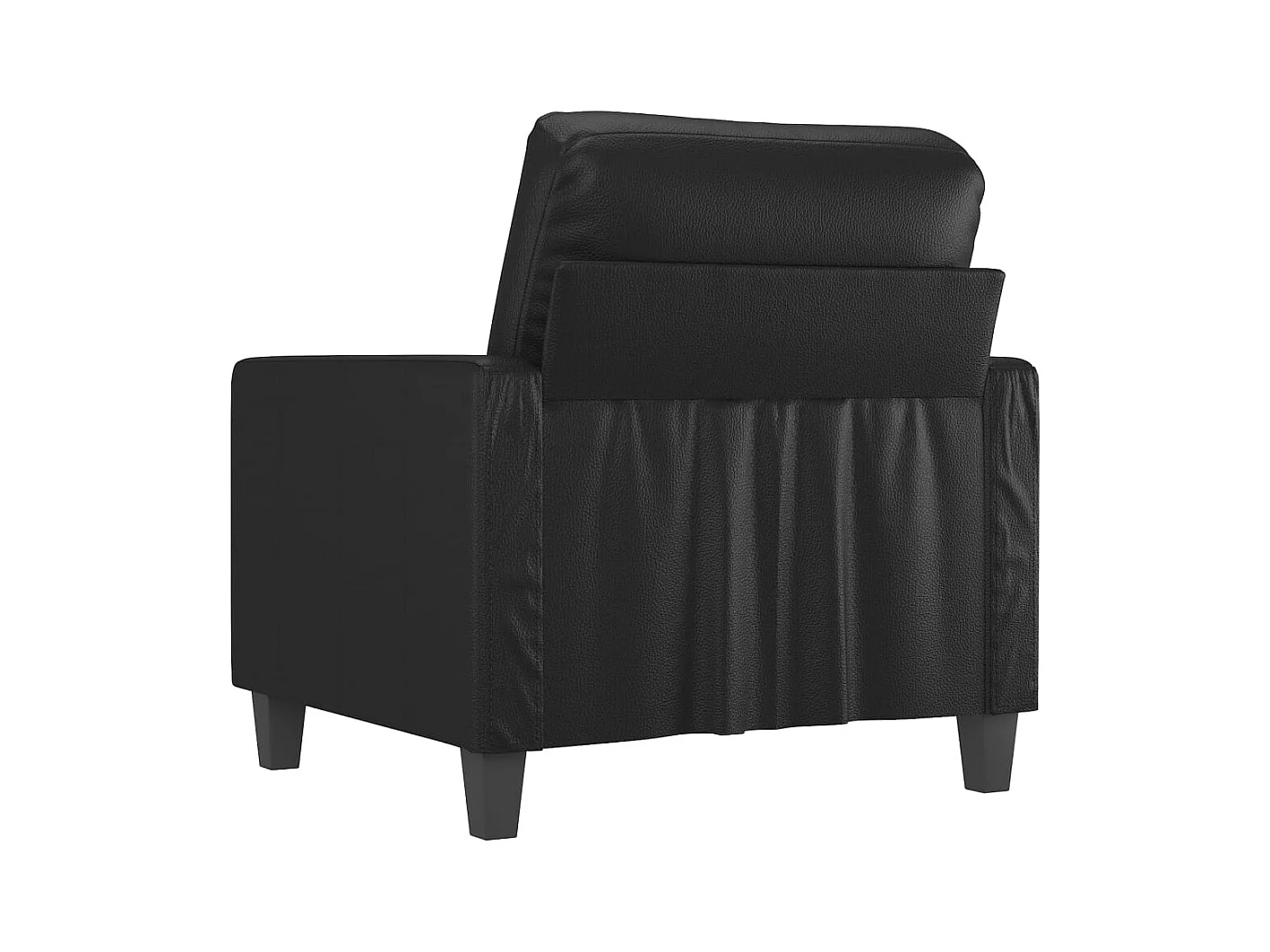 Sillón Negro 60 cm Piel Sintética