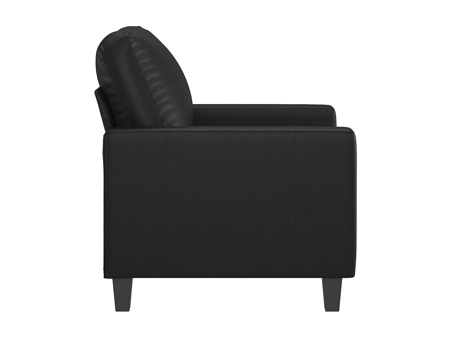 Sillón Negro 60 cm Piel Sintética