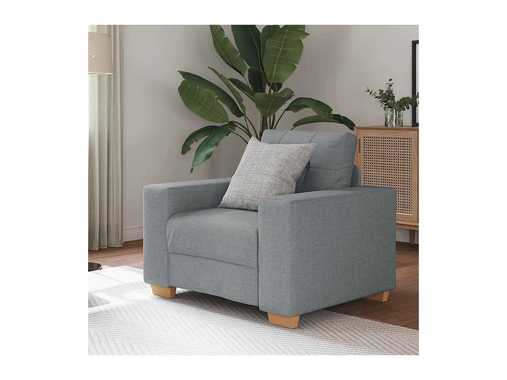 Poltrona Grigio Chiaro Tessuto 60 cm