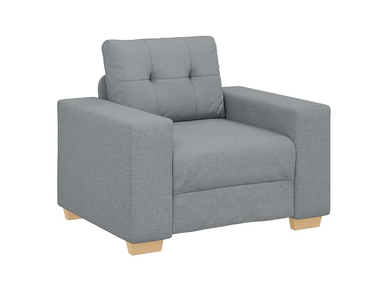 Fauteuil Gris clair 60 cm Tissu