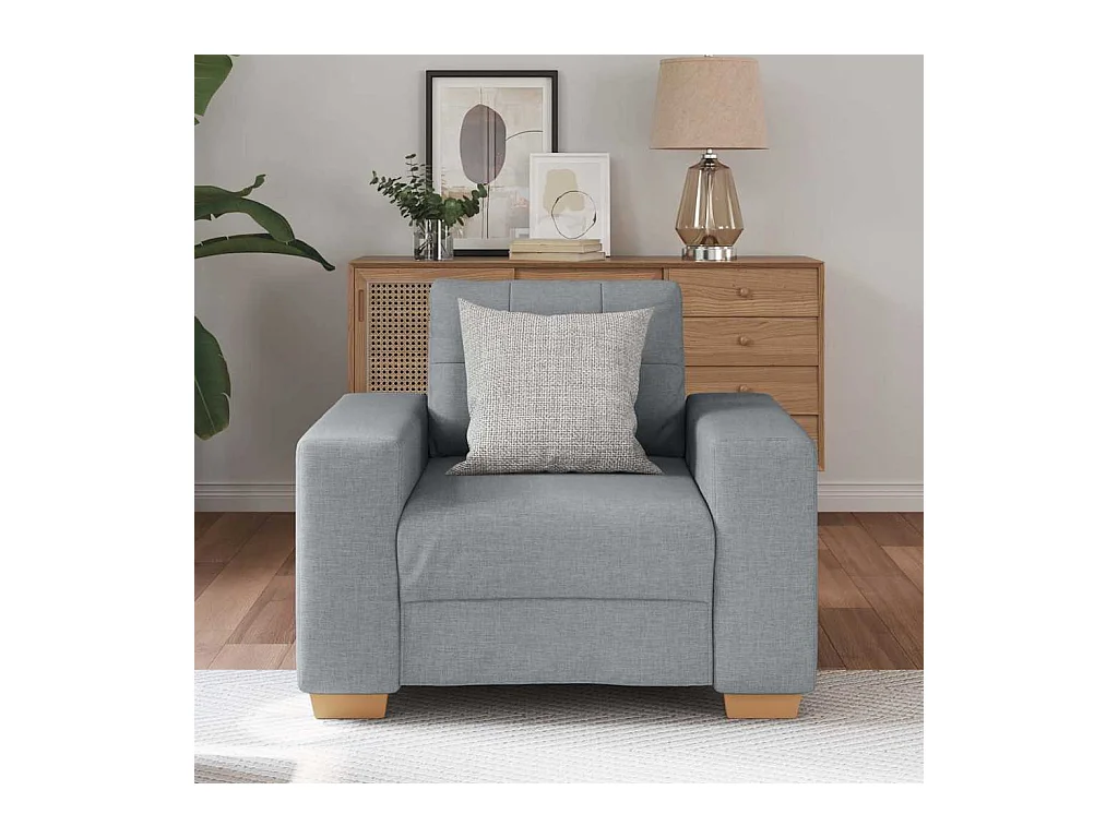 Fauteuil Gris clair 60 cm Tissu