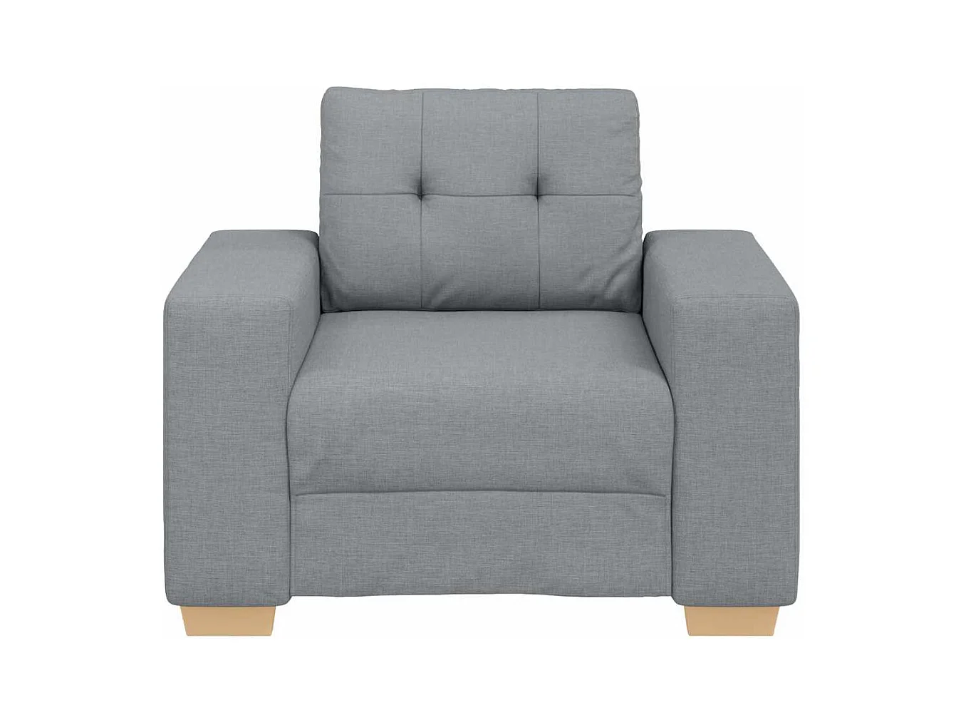 Fauteuil Gris clair 60 cm Tissu