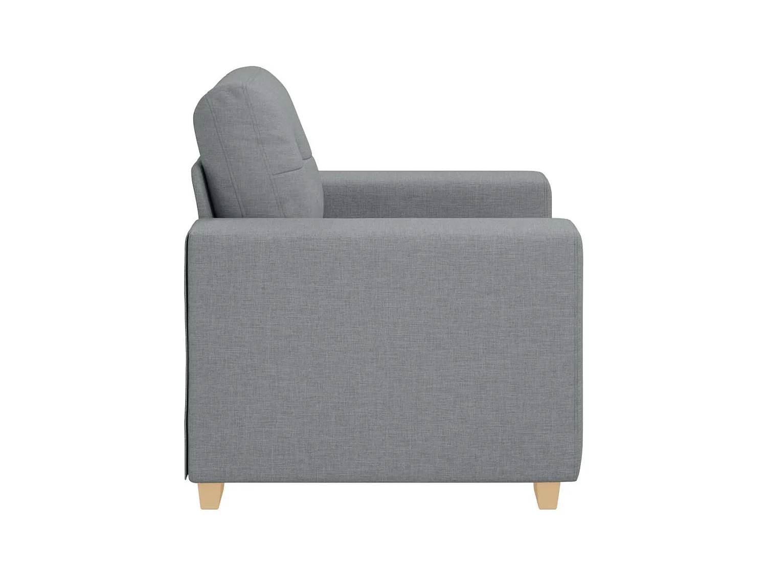 Fauteuil Gris clair 60 cm Tissu