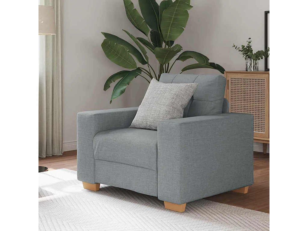 Fauteuil Gris clair 60 cm Tissu