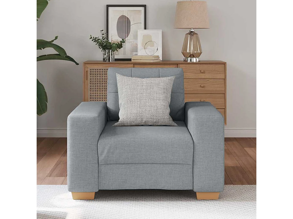 Fauteuil Gris clair 60 cm Tissu