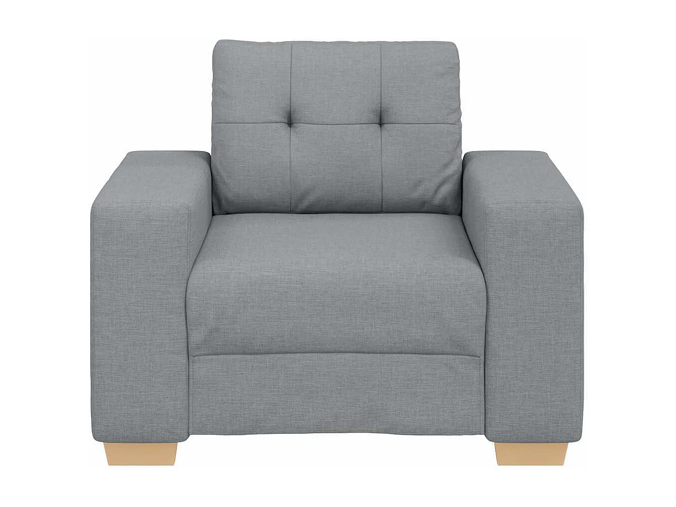 Fauteuil Gris clair 60 cm Tissu