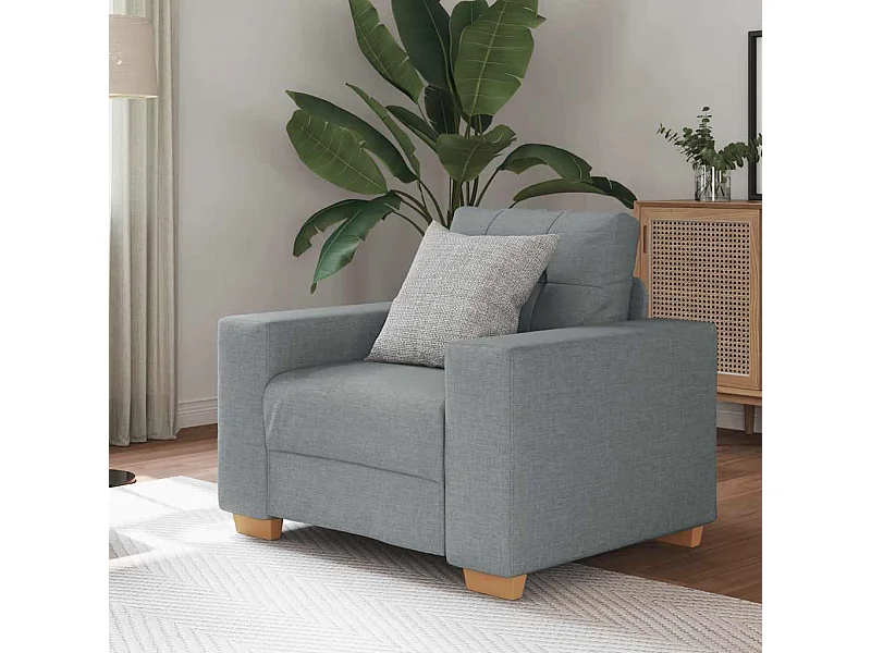 Fauteuil Gris clair 60 cm Tissu