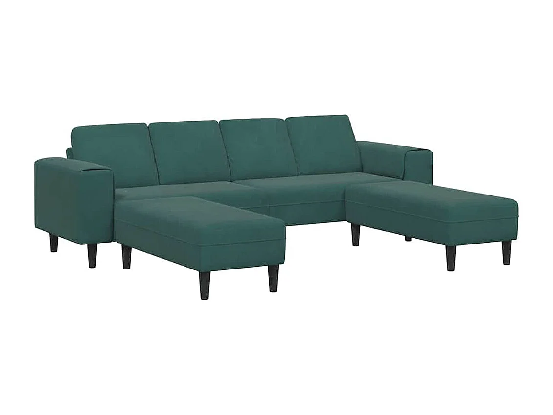 Ensemble de Canapés 3 pcs Vert foncé Velours