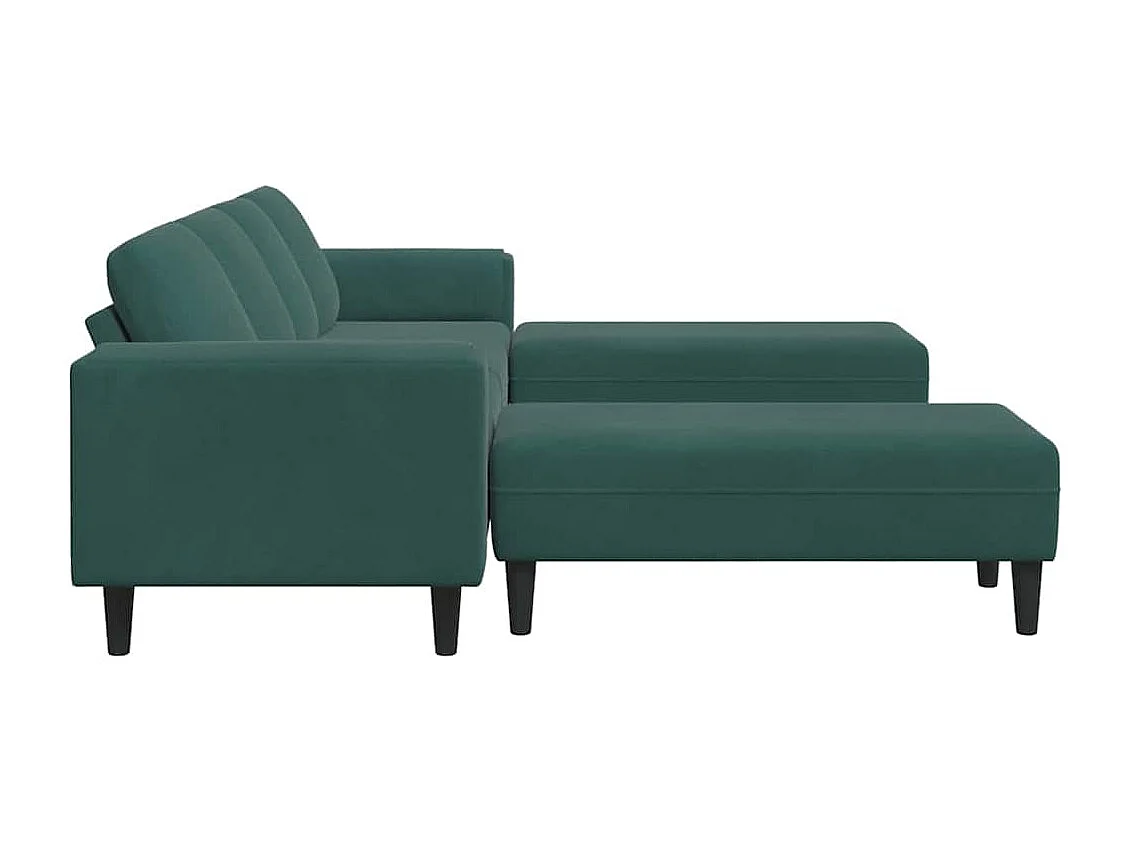 Ensemble de Canapés 3 pcs Vert foncé Velours