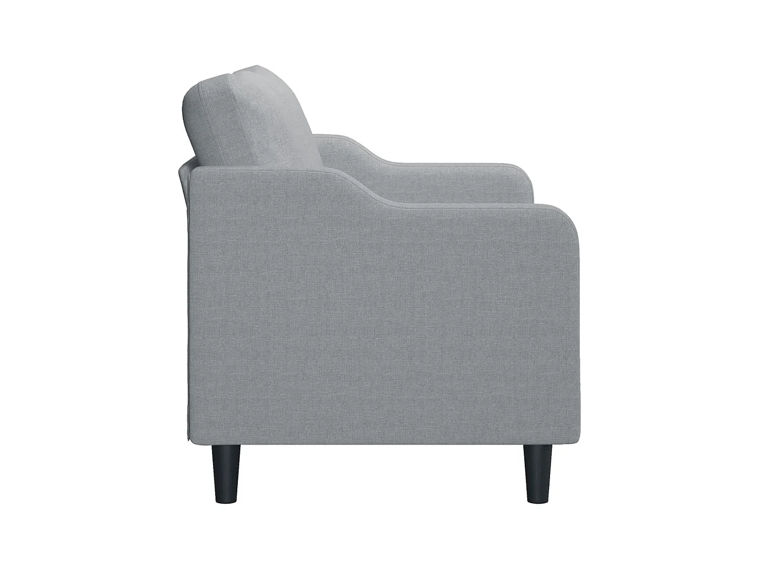 2-Sitzer-Sofa Hellgrau 140 cm Stoff