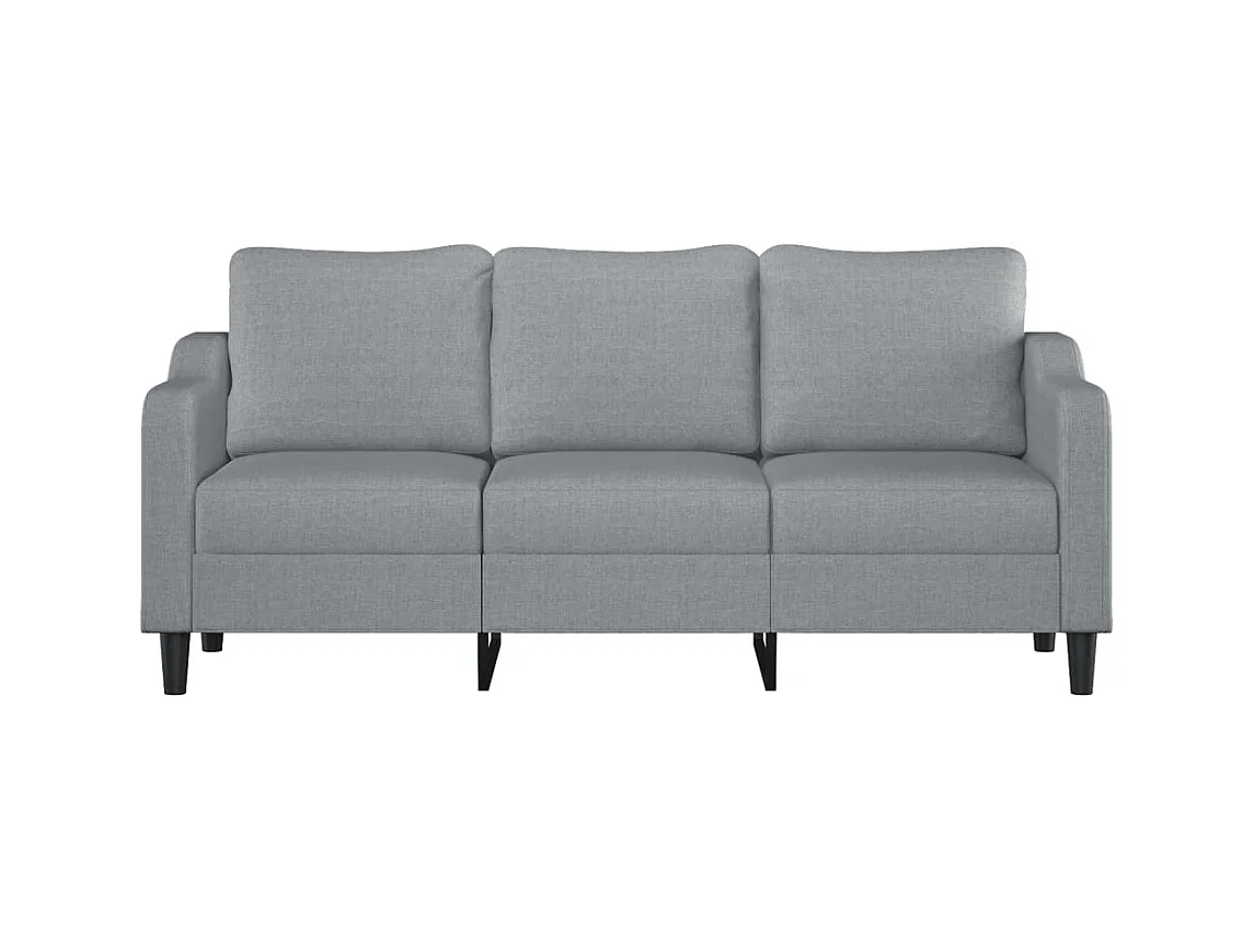 Divano 3 posti Grigio chiaro 180 cm Tessuto