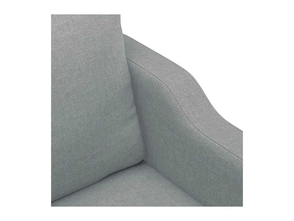 Divano 3 posti Grigio chiaro 180 cm Tessuto